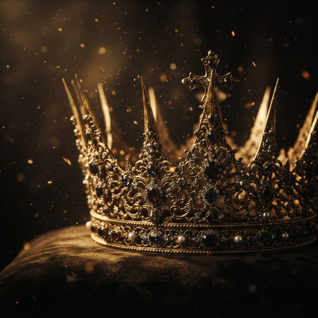 Ornate golden royal crown